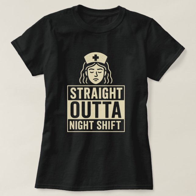 Camiseta Enfermeiro de hetero Fora da Noite (Frente do Design)