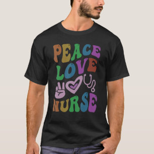 Camiseta ENFERMEIRO DE PEACE LOVE Escola de Groovy Retro