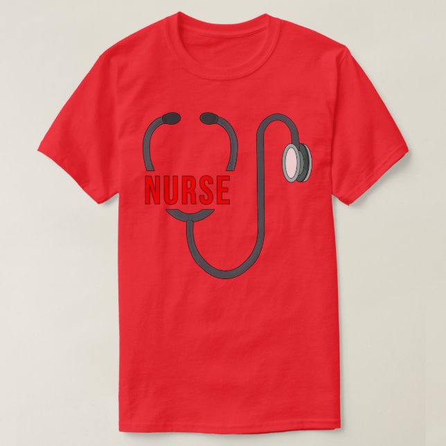 Camiseta Enfermeiro do estetoscópio (Frente do Design)