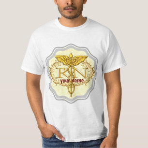 Camiseta Enfermeiro Dourado Oval
