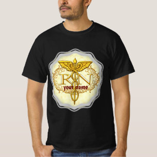 Camiseta Enfermeiro Dourado Oval