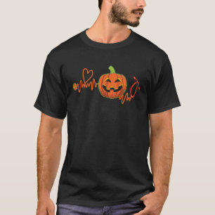 Camiseta Enfermeiro Doutor Stethoscope Pumpkin Enfermando o