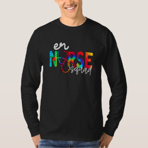 Camiseta Enfermeiro Esquadrão Watercol Amor Enfermeiro Este