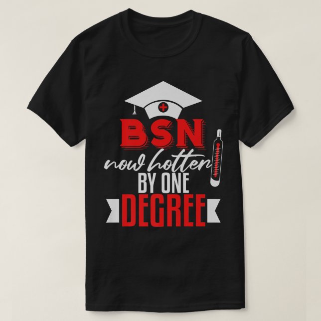 Camiseta Enfermeiro Funny BSN Graduação BSN Graduação Enfer (Frente do Design)