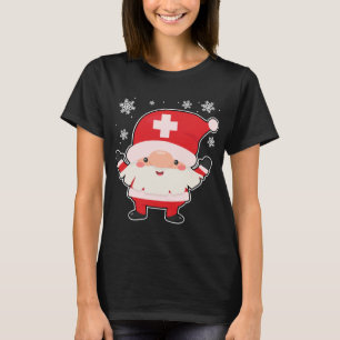 Camiseta Enfermeiro Gnomo Papais noeis Enfermeiro de Natal