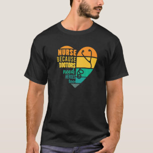 Camiseta Enfermeiro Heroes Médico Retro Estetoscópio Medica