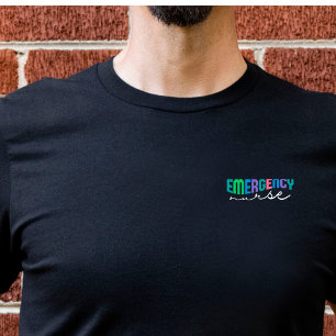 Camiseta Enfermeiro Maleável de Emergência em Texto Retroat