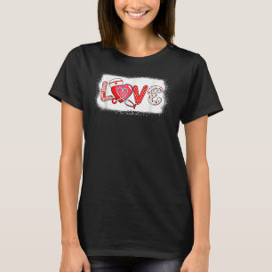 Camiseta Enfermeiro Namorados Ama Corações Bonitos Estetosc