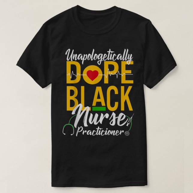 Camiseta Enfermeiro Negro sem desculpas RN (Frente do Design)