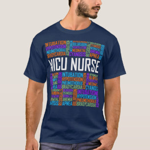 Camiseta Enfermeiro NICU Palavras Para Presença Cuidados D