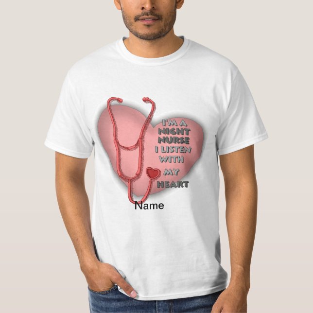 Camiseta Enfermeiro Noturno Vermelho (Frente)