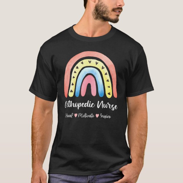 Camiseta Enfermeiro ortopédico Calor Motivado Inspire Boho  (Frente)