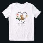 Camiseta Enfermeiro Pediátrico<br><div class="desc">Um elegante estetoscópio floral alegre com cartão de visita de enfermeiro pediátrico de ursos peludos. Serviço de pediatria para assistência médica doméstica.</div>