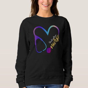 Camiseta Enfermeiro Pediátrico Watercol Love Heart Stethosc
