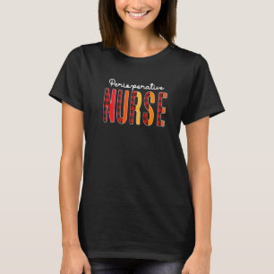 Camiseta Enfermeiro Perioperatório Xadrez Vermelho Amor Co