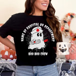 Camiseta Enfermeiro Personalizado De Tripulação De Boo De E<br><div class="desc">Apresentando nossa enfermeira personalizada Boo Crew Codificando T-Shirt personalizada, a adição perfeita ao seu armário de Halloween para uma torção divertida e assustadora no seu traje de enfermagem. Esta camisa, ideal para figurinos de grupo, apresenta um encantador design fantasma adaptado para a Tripulação Boo Boo, fazer-a uma escolha encantadora e...</div>