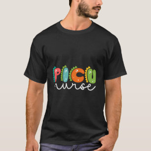 Camiseta Enfermeiro Picu Cuidados de Saúde Pediátricos Dino