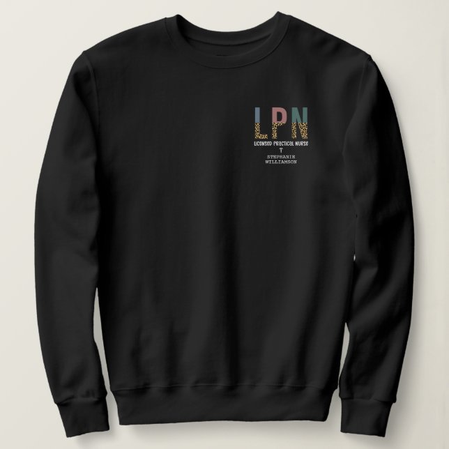 Camiseta Enfermeiro Prático Licenciado LPN Personalizado (Frente do Design)