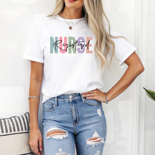 Camiseta Enfermeiro Registrado Pastel Colors Gift para Enfe