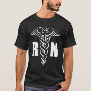 Camiseta Enfermeiro Rn Caduceus Símbolo Médico Enfermeiro