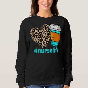 Camiseta Enfermeiro Rn Lpn Cna Healthcare Heart Leopard Cof