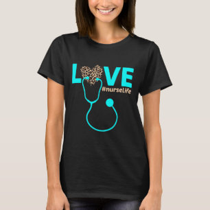 Camiseta Enfermeiro Rn Lpn Cna Healthcare Leopard Nurse Wee