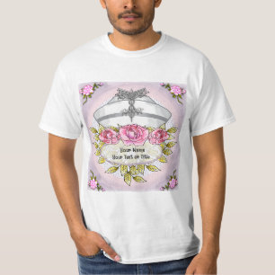Camiseta enfermeiro rosa caduceus