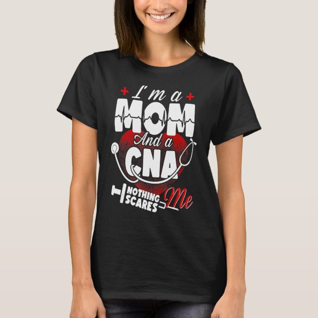 Camiseta Enfermeiro, sou mãe e nada me assusta (Frente)