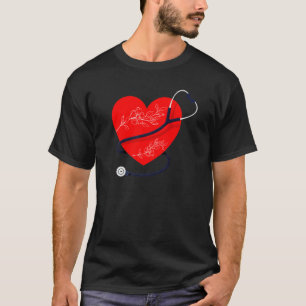 Camiseta Enfermeiro Stethoscope Enfermeiro Floral