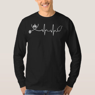Camiseta Enfermeiro Stethoscope Heartbeat Enfermeira Semana