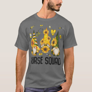 Camiseta Enfermeiro Sunflower Gnome Squad Healthcare Worker