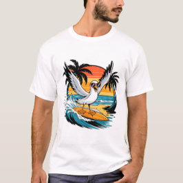 Camiseta Enfermeiro-Surfista de inverno, Surfe de Seagull