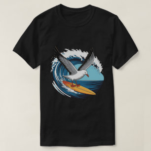 Camiseta Enfermeiro-Surfista de inverno, Surfe de Seagull