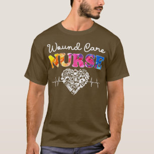 Camiseta Enfermeiro Watercol Amor Coração Estetoscópio N