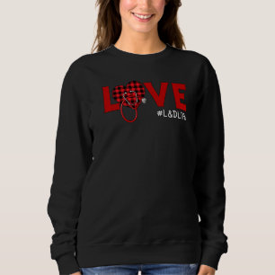 Camiseta Enfermeiro Xadrez Vermelho Amor Coração Estetoscóp