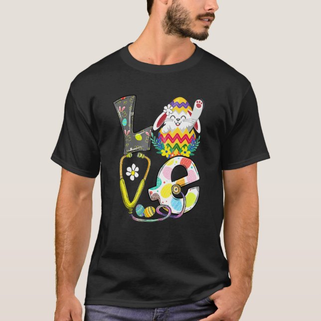 Camiseta Enfermeiros de Páscoa coelhada Escrupula Estetoscó (Frente)