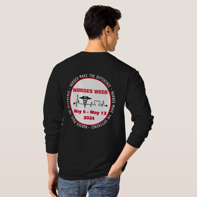 Camiseta Enfermeiros fazem diferença (Parte Traseira Completa)