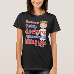 Camiseta Enfermeiros médicos humoram cuidados de saúde