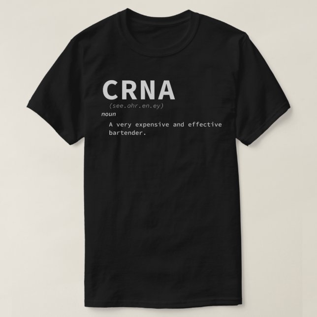 Camiseta Enfermeiros Registrados Enfermeiros Funny CRNA (Frente do Design)