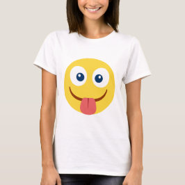 Camiseta Enfiada A Língua Emoji