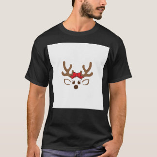 Camiseta Enfrentando a Reindeer de Natal - Uma bela e feliz