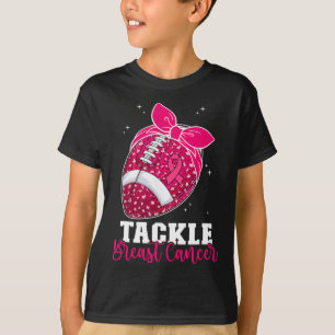 Camiseta Enfrentar a Sensibilização da Fita Rosa com Pegada