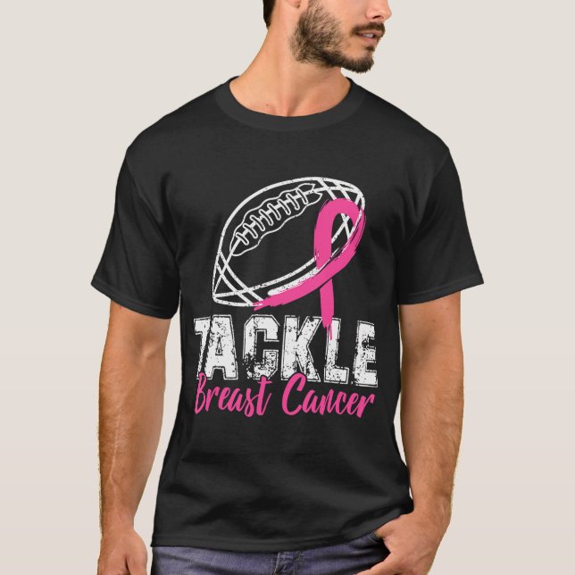 Camiseta Enfrentar o Sobrevivente de Futebol do Cancer da M (Frente)