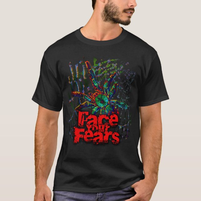 Camiseta Enfrente seus medos [das aranhas] (Frente)