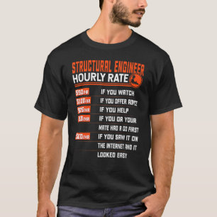 Camiseta Eng Estrutural de Taxa Horária de Engenharia Estru