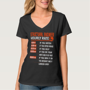Camiseta Eng Estrutural de Taxa Horária de Engenharia Estru