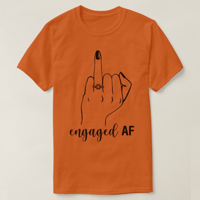 Camiseta Engaged AF Bride To Be Wedding Ring Future Mrs  (Frente do Design)