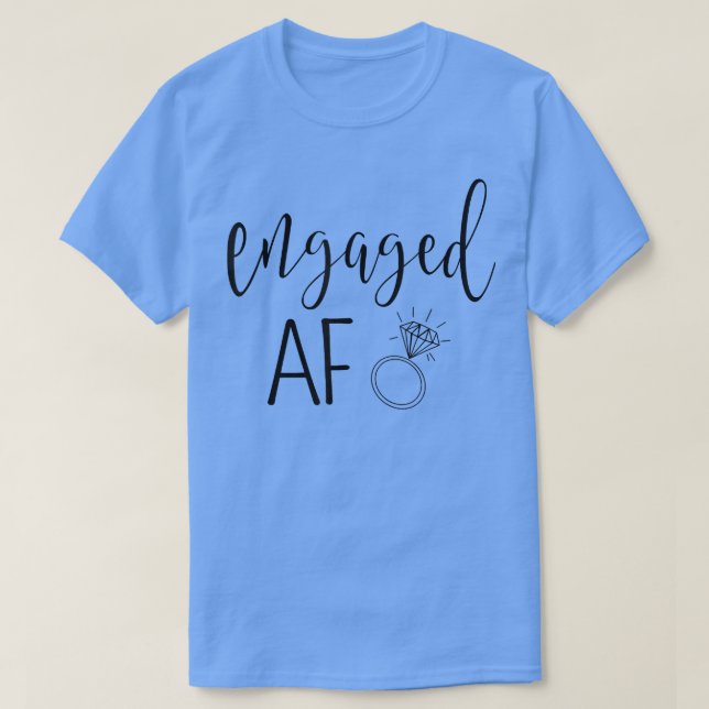 Camiseta Engaged AF Bride To Be Wedding Ring Future Mrs (Frente do Design)
