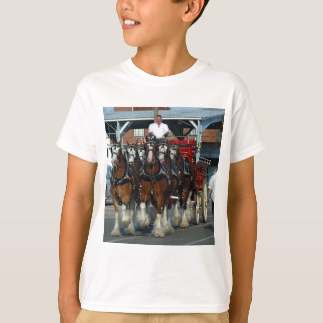 Camiseta Engate de cavalo de Clydesdale 6 (Frente)