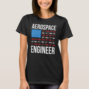 Camiseta Engenharia Aeroespacial EUA Sinalizador Aerospace 